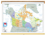 Canada Political Wall Map Classroom Pull Down